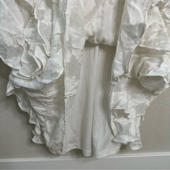 NWT BHLDN Jia Lace Gown Maxi Ruffle White Dress SZ US 14 - Picture 6 of 9